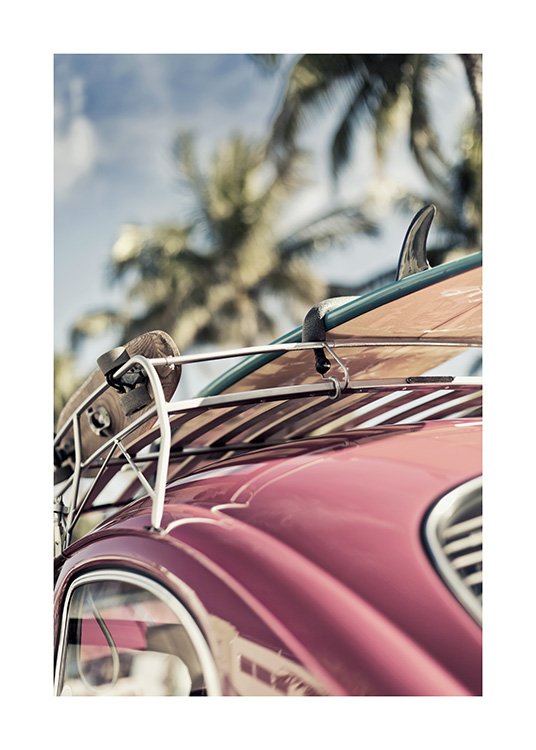 Vintage Surf Car Poster / Fotografías con Desenio AB (10644)