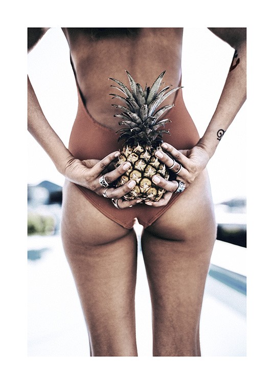 Pineapple Girl Poster / Fotografías con Desenio AB (10662)