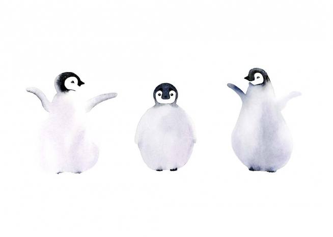 Three Penguins Poster / Arte con Desenio AB (10685)