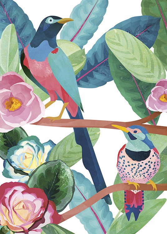 Birds of Paradise Poster / Animales con Desenio AB (10687)