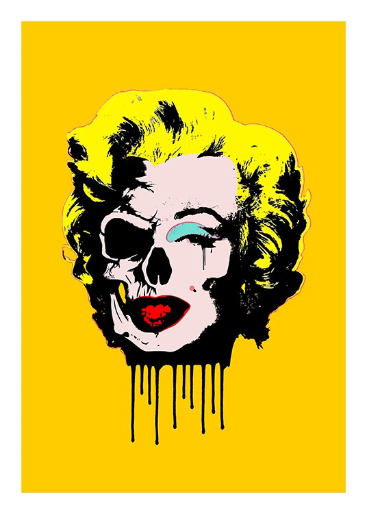 Skull Marilyn Poster / Diseño gráfico con Desenio AB (10712)
