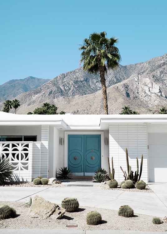 Blue Door Palm Springs Poster / Arquitectura con Desenio AB (10794)