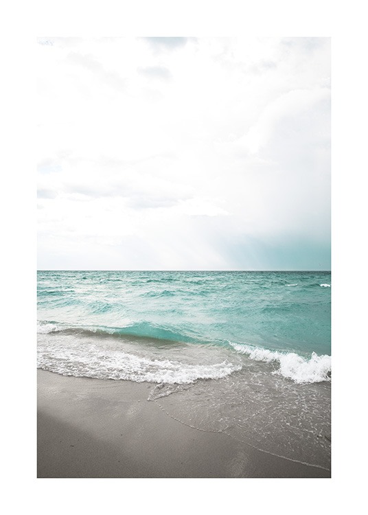 Turquoise Beach Poster / Tropical con Desenio AB (10820)