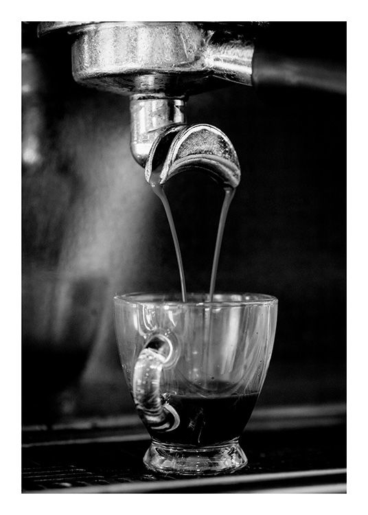 Espresso Poster / Blanco y negro con Desenio AB (10824)