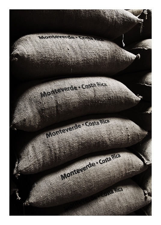 Coffee Bean Bags Poster / Cuadros de cocina con Desenio AB (10826)