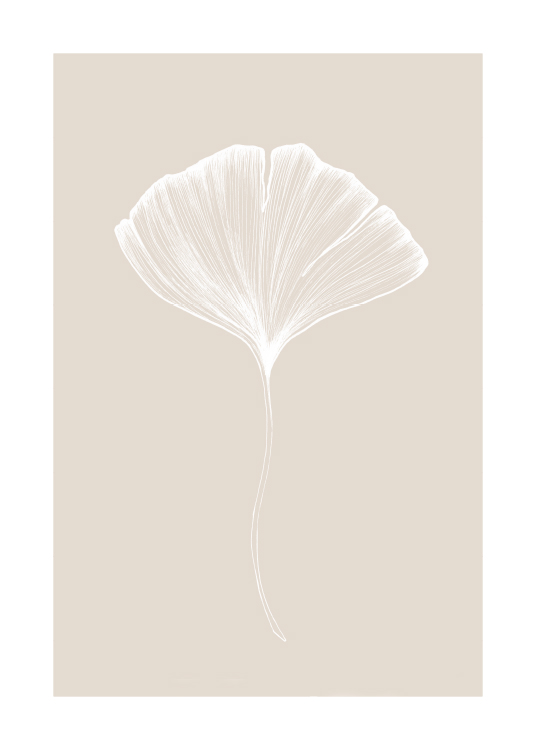 Ginkgo Beige No2 Poster / Botánica con Desenio AB (11284)