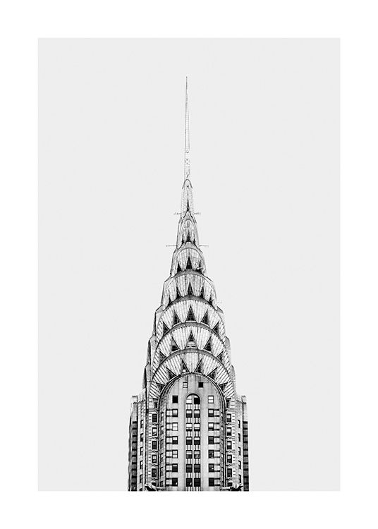 Chrysler Building Poster / Blanco y negro con Desenio AB (11306)