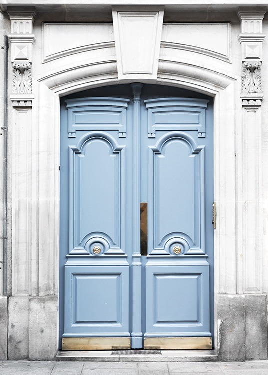 Paris Blue Door Poster / Fotografías con Desenio AB (11353)