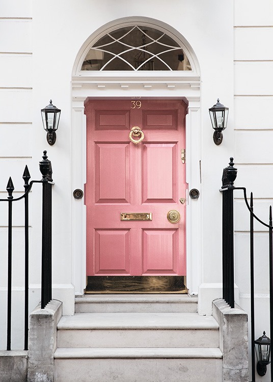 London Pink Door Poster / Fotografías con Desenio AB (11368)