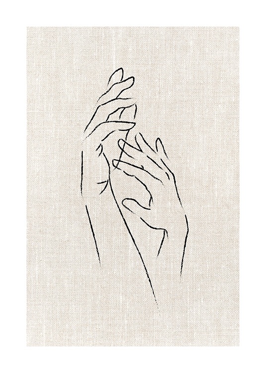 Texture Line Hands Poster / Arte con Desenio AB (11429)