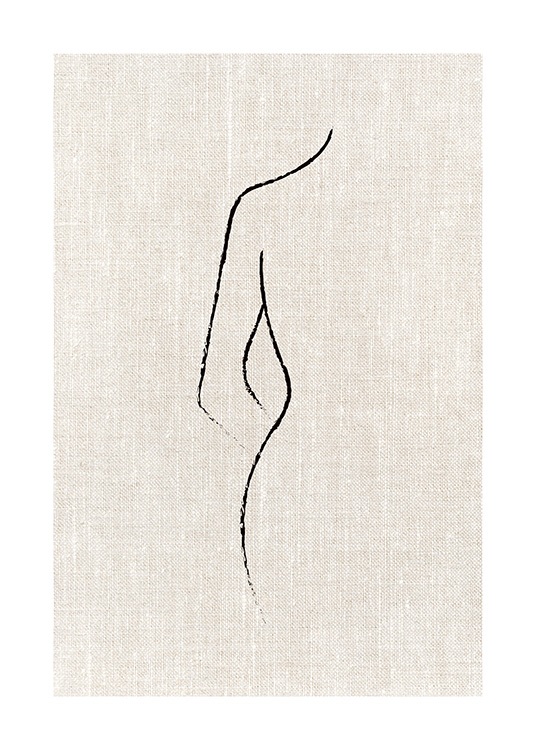 Texture Line Curve Poster / Arte con Desenio AB (11430)