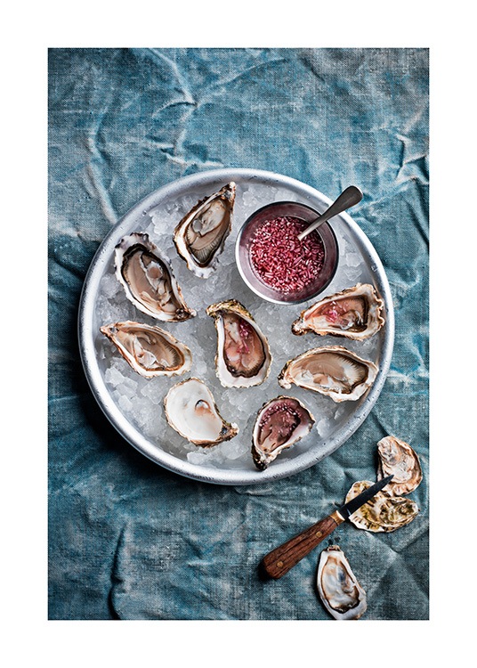 Oysters Poster / Cuadros de cocina con Desenio AB (11520)