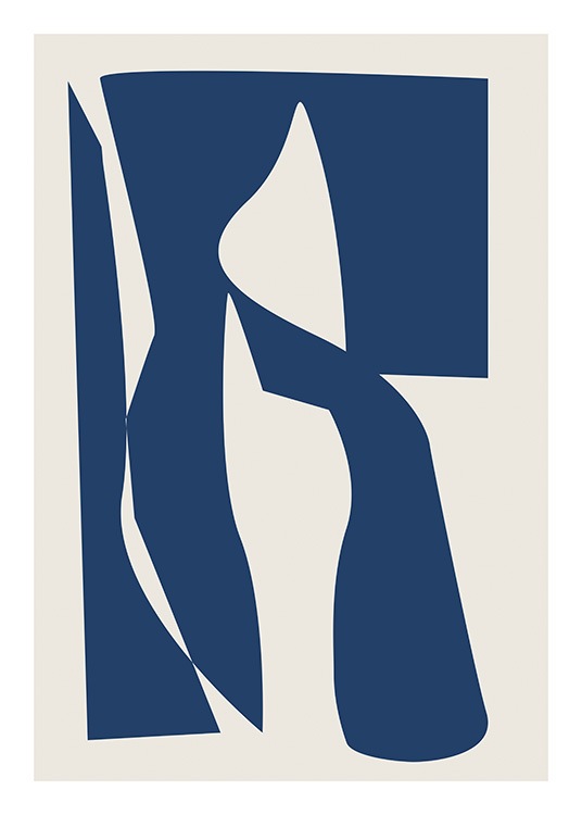 Geometric Face No1 Poster / Arte abstracto con Desenio AB (11540)