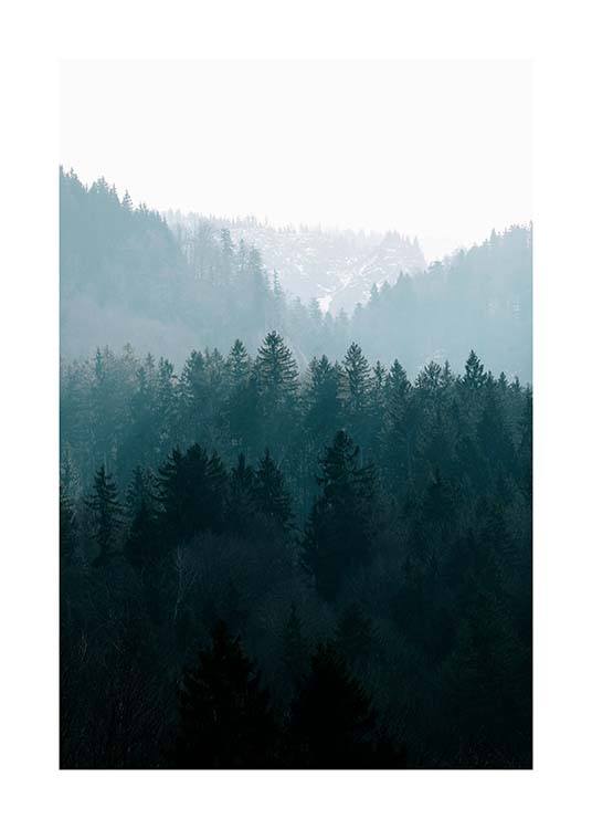 Deep Foggy Forest Poster / Naturaleza con Desenio AB (11630)