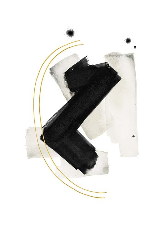 Gold Lines No2 Poster