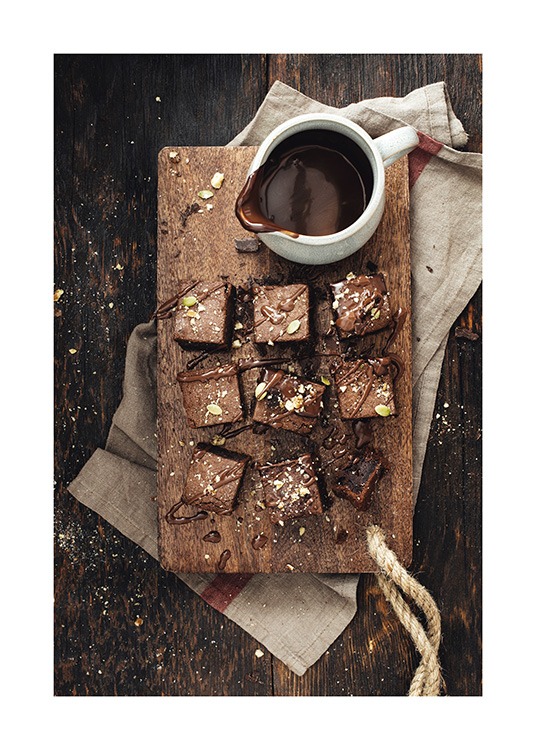 Chocolate Brownies Poster / Cuadros de cocina con Desenio AB (11827)