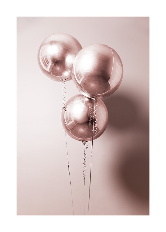 Rosé Balloons Poster / Fotografías con Desenio AB (11920)