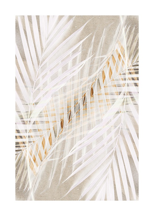 White Palm Leaves Poster / Fotografías con Desenio AB (12059)