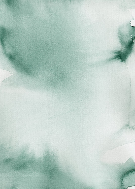 Abstract Green Watercolor Poster