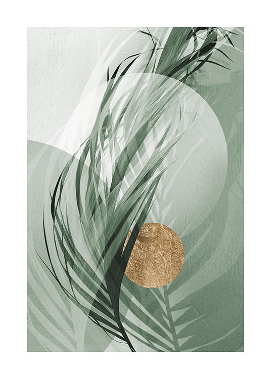 Graphic Palm Leaf No1 Poster / Fotografías con Desenio AB (12587)