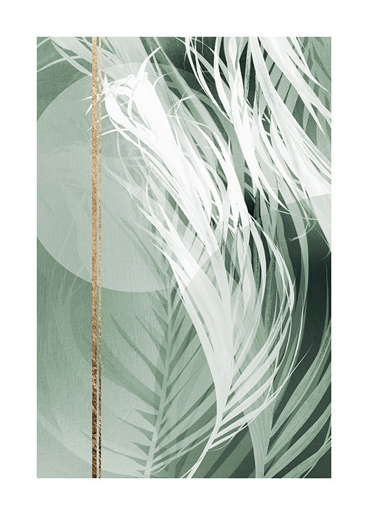 Graphic Palm Leaf No2 Poster