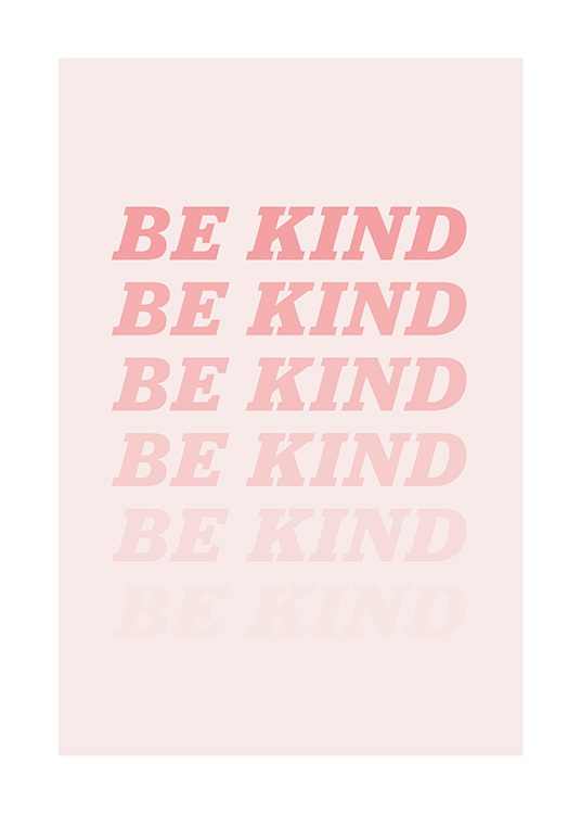 Be Kind Pink Poster / Cuadros con texto con Desenio AB (12679)