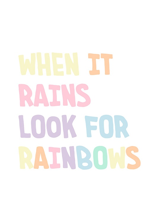 Look for Rainbows Poster / Pósters infantiles con Desenio AB (12682)