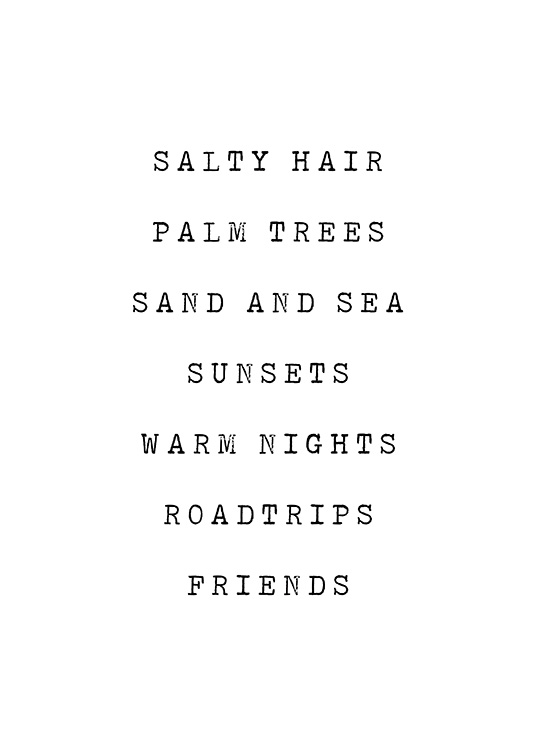 Salty Hair Poster / Cuadros con texto con Desenio AB (12840)
