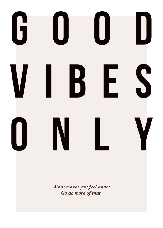 Good Vibes Only Poster / Cuadros con texto con Desenio AB (12873)