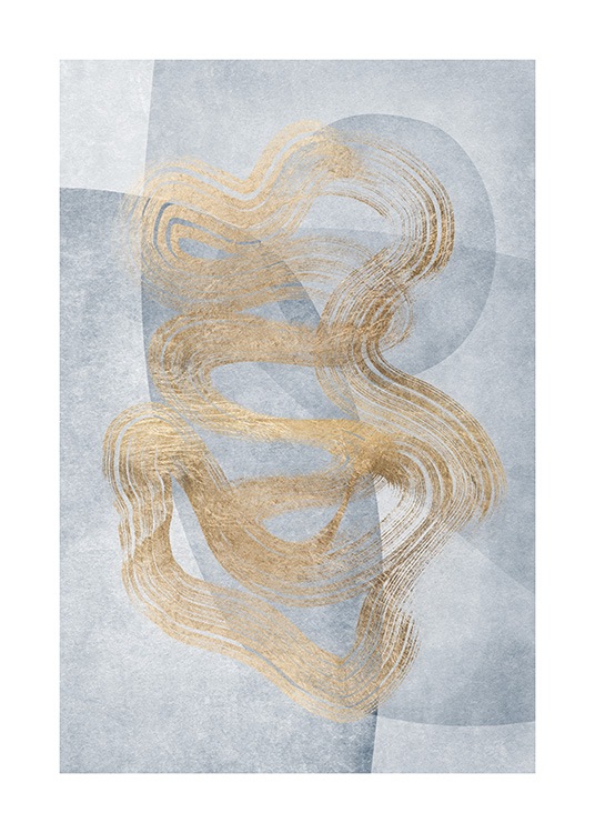 Golden Swirls No2 Poster