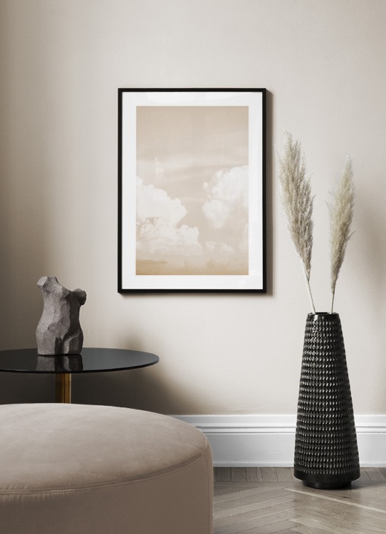  - Fotografía de nubes en melocotón con un acabado pastel. 