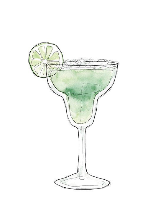 Margarita Illustration Poster