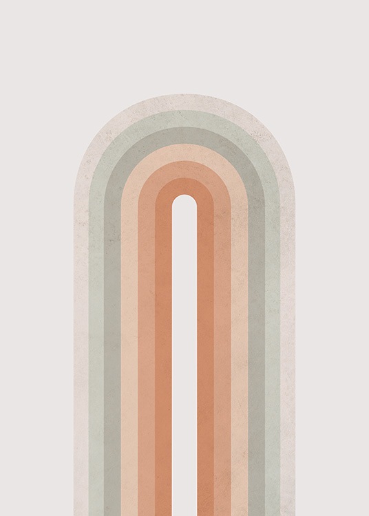 Pastel Rainbow Poster / Diseño gráfico con Desenio AB (13728)
