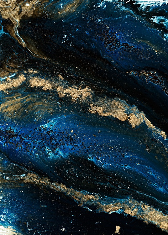 Blue Paint No1 Poster / Arte abstracto con Desenio AB (13771)