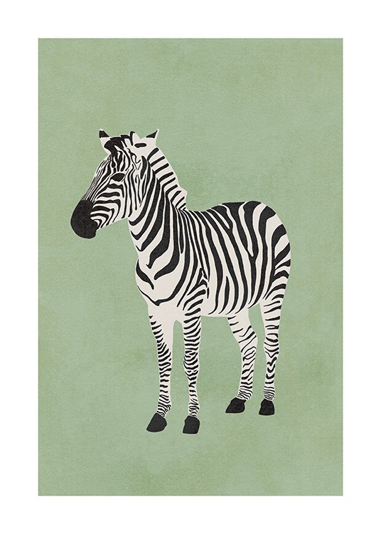 Graphic Zebra Poster / Animales con Desenio AB (13785)