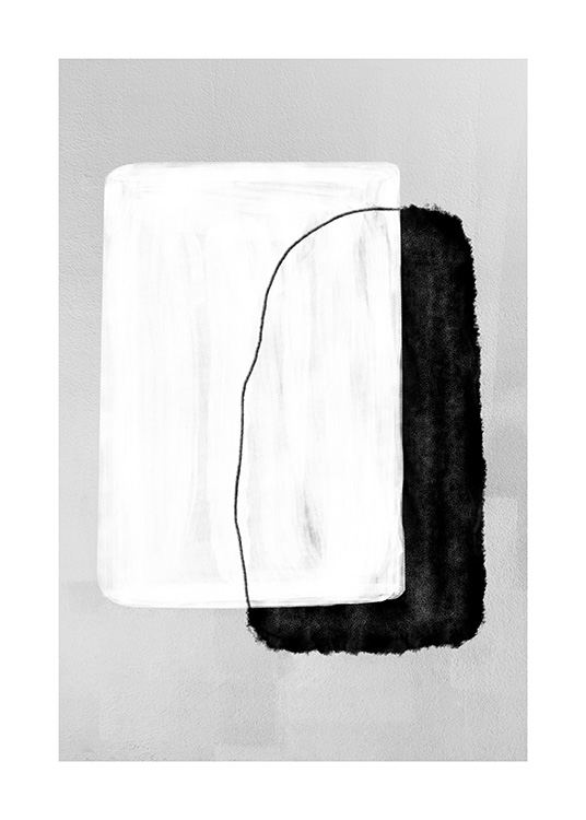 Painted Blocks No1 Poster / Arte abstracto con Desenio AB (13805)