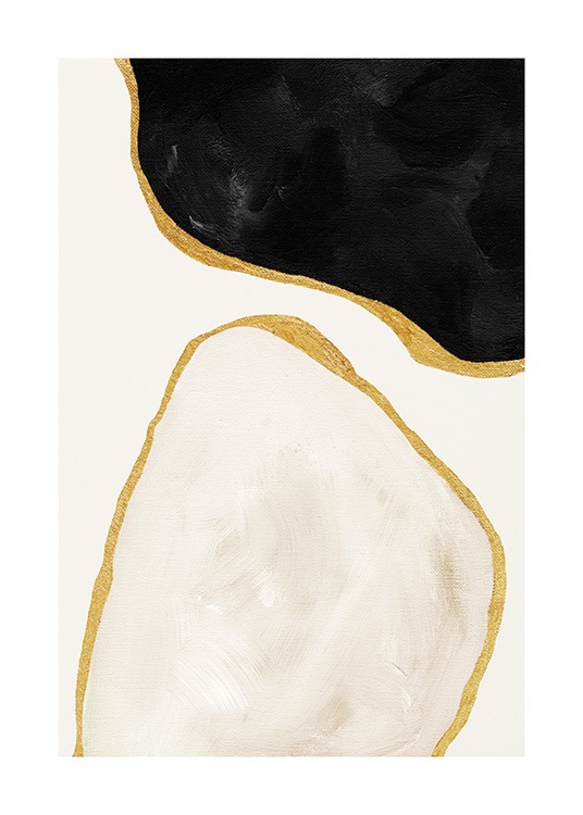 Gilded Shapes No1 Poster / Arte abstracto con Desenio AB (13811)