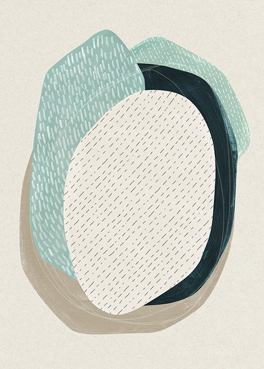 Oval Composition No1 Poster / Arte abstracto con Desenio AB (13845)