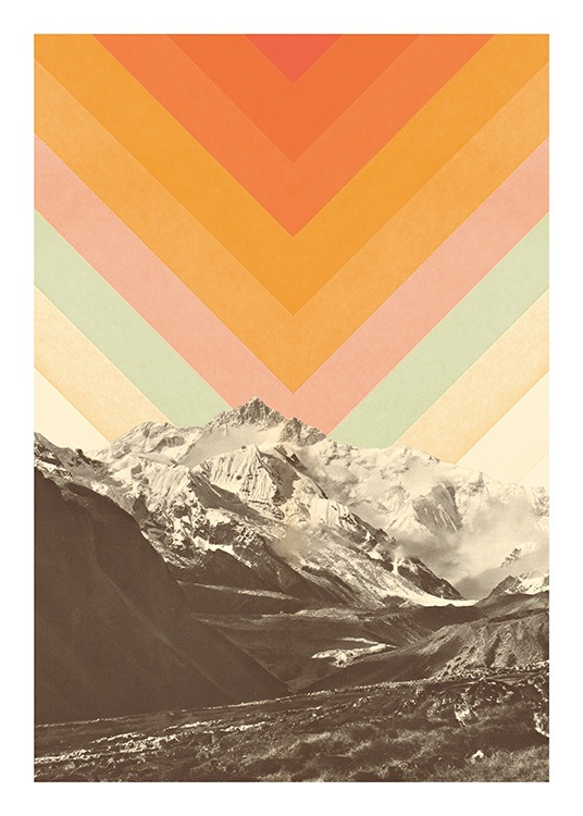 Mountainscape No1 Poster / Vintage con Desenio AB (13922)