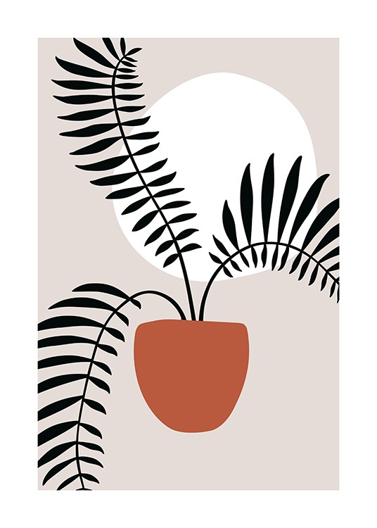 Graphic Houseplant No2 Poster