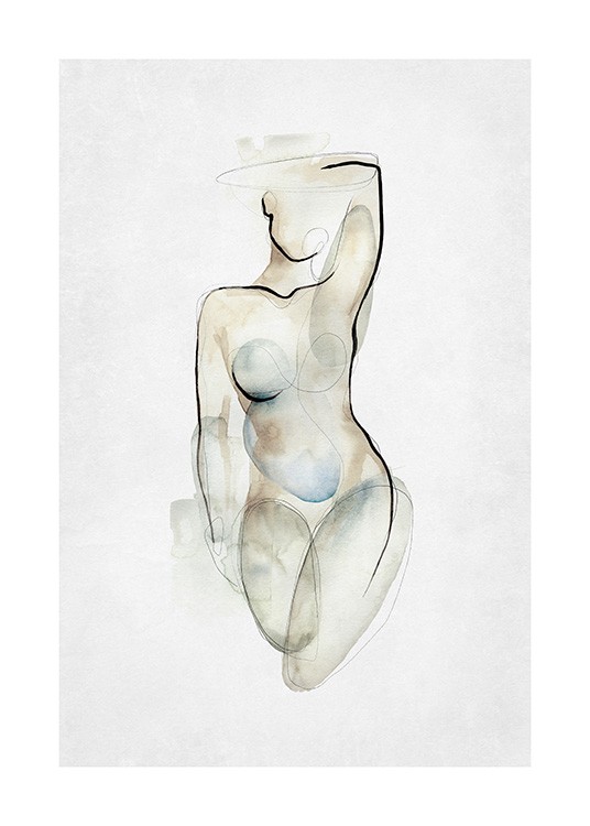 Watercolor Body Poster