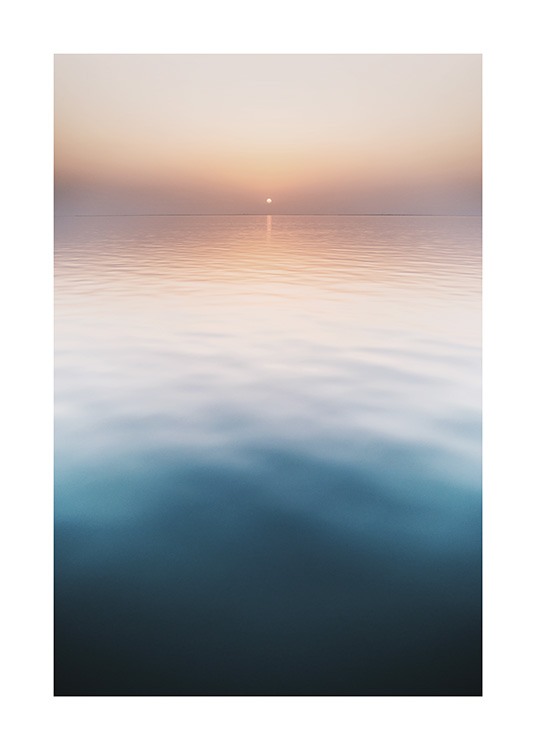 Sunset Water Surface Poster