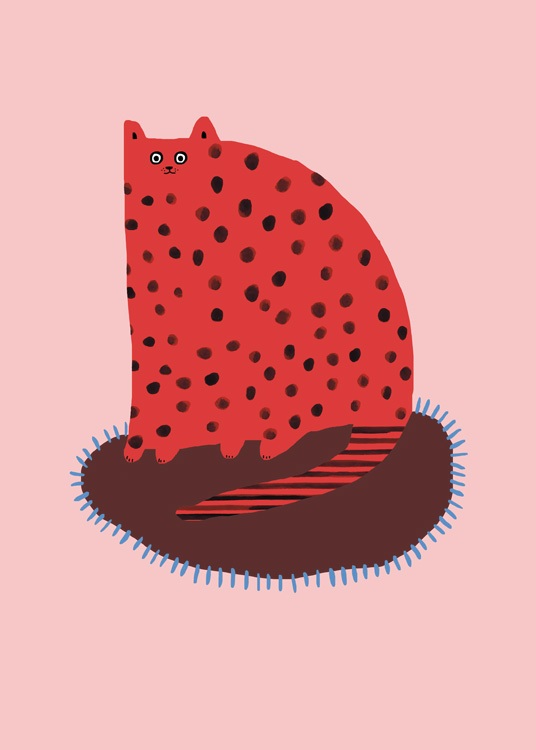 Red Cat Poster