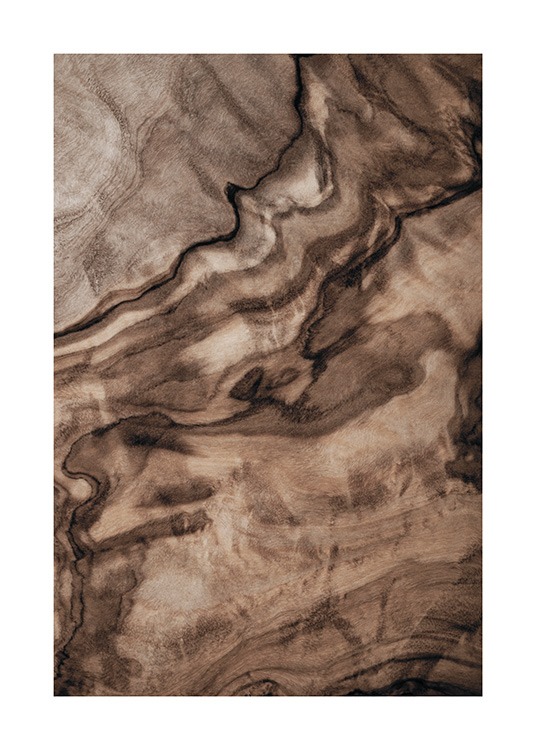  – Fotografía de un trozo de madera rugoso en primer plano.