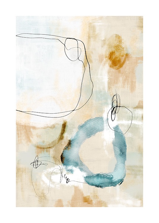 Pastel Abstract No1 Poster