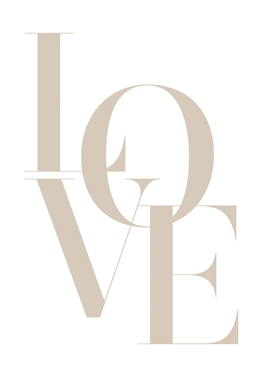 Love Beige Poster
