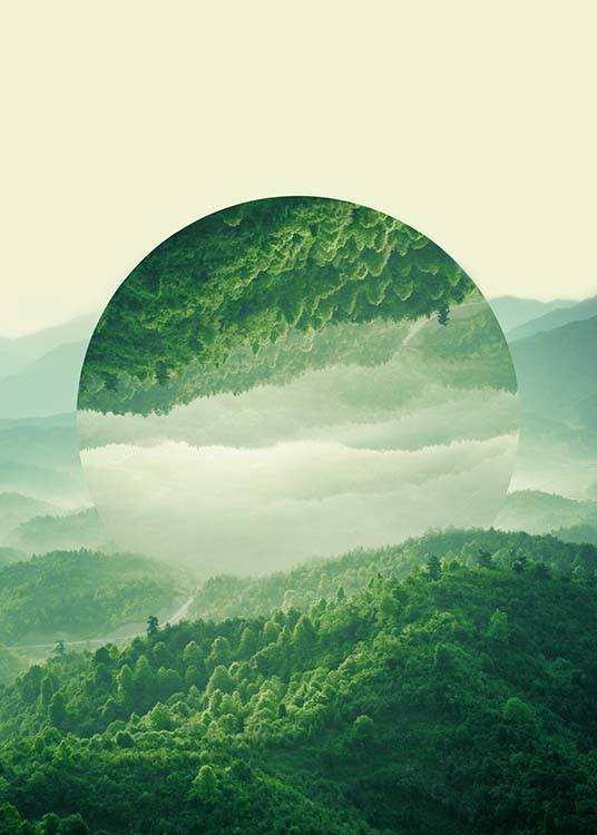 Reflected Forest Poster / Naturaleza con Desenio AB (2039)