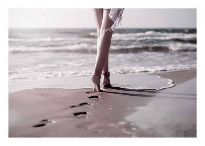 Footprints In The Sand Poster / Fotografías con Desenio AB (2256)
