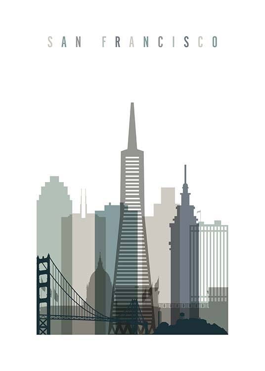 San Francisco Skyline Poster