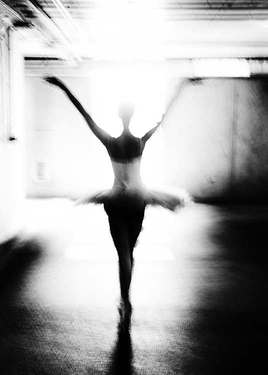 Ballet Dancer Poster / Blanco y negro con Desenio AB (2414)
